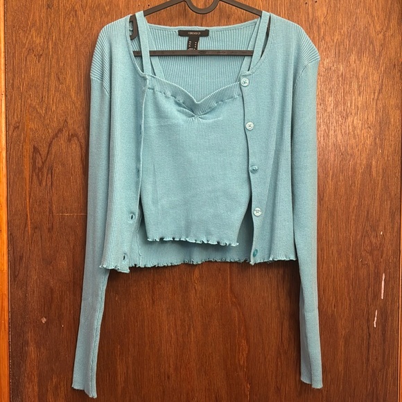 Medium 2 pc set with tank top and cardigan - Picture 1 of 3